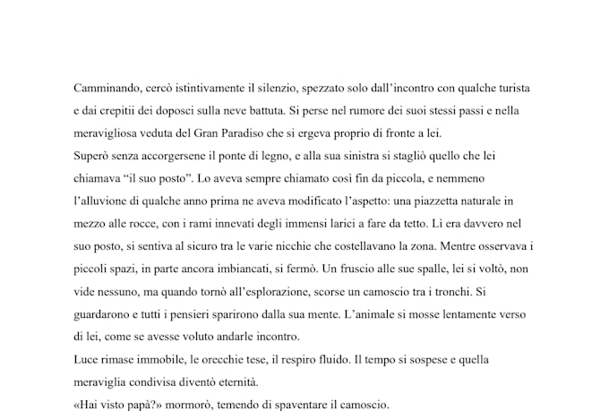 be your spiritual ghostwriter for stories and chapters in italian